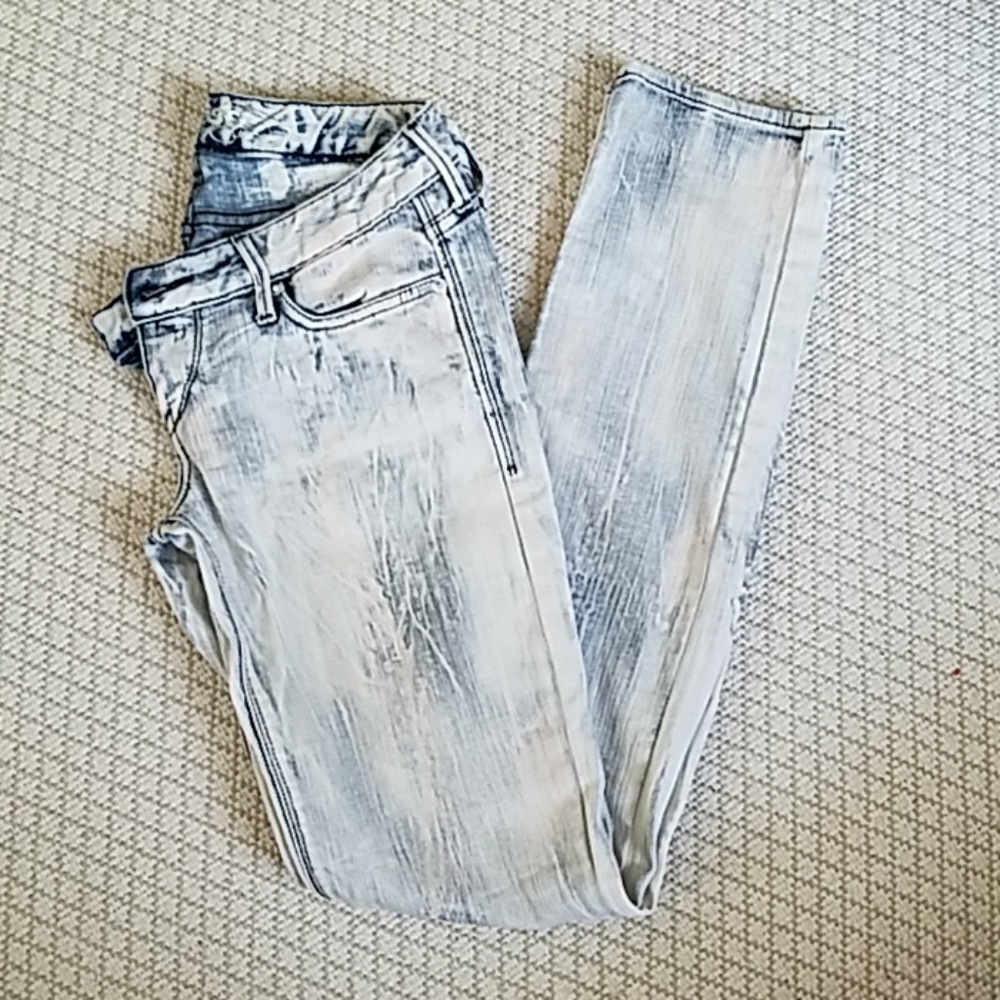 Express Acid Wash Bleached Out Jean's sz2